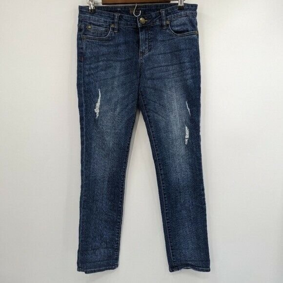 KUT FROM THE KLOTH Distressed Straight Leg Jeans - Picture 2 of 9